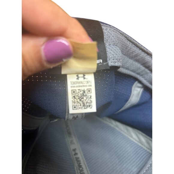 Under Armour Golf Cap LG/XL Navy Embroidered Logo Stretch Fit Breathable Fabric - Picture 6 of 11